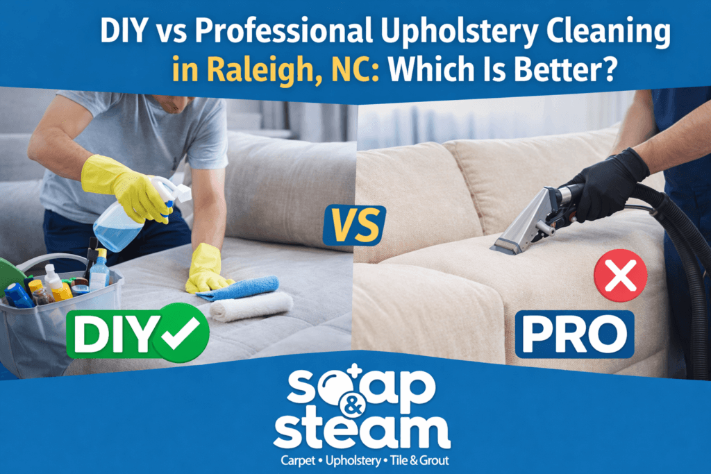 DIY vs Professional Upholstery Cleaning in Raleigh NC