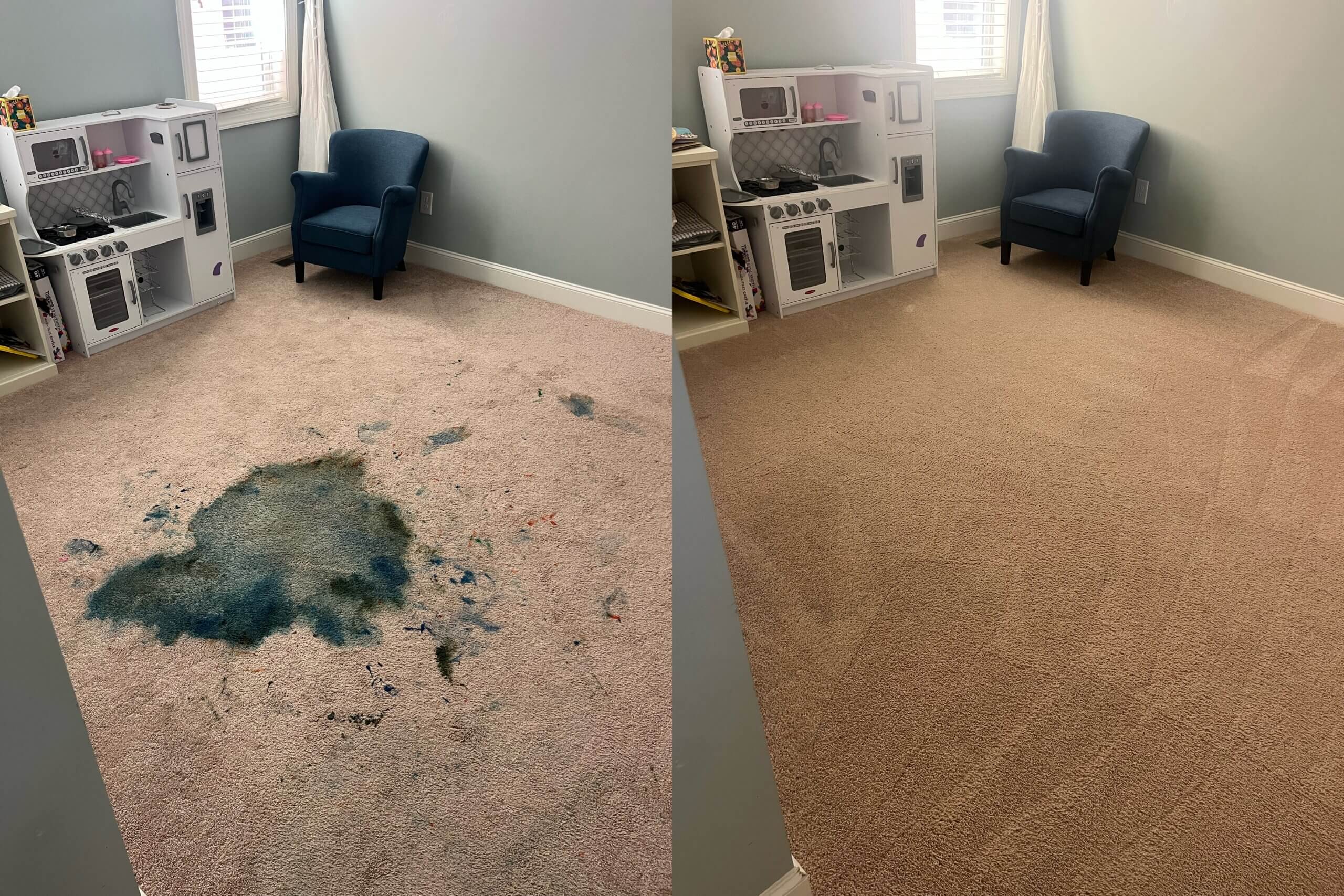 Before and After Carpet Cleaning Results in Bridgeton Park